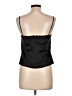 Worth 100% Silk Black Leather Top Size 10 - photo 2