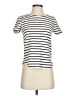 Marled Stripes Ivory Short Sleeve Turtleneck Size XS - photo 1