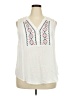 Torrid White Sleeveless T-Shirt Size 3X Plus (3) - photo 1