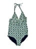 Merona Print Blue One Piece Swimsuit Size M - photo 1