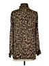 Zara Animal Print Brown Long Sleeve Blouse Size S - photo 2