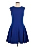 Eliza J Solid Blue Cocktail Dress Size 8 - photo 1