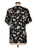 Unbranded Floral Black Short Sleeve Blouse Size M - photo 2