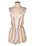 Assorted Brands 100% Rayon Stripes Ivory Romper Size M - photo 1