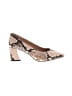 Aldo Animal Print Ivory Tan Heels Size 6 1/2 - photo 1