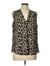 Vince Camuto Animal Print Brown Sleeveless Blouse Size L - photo 1