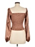 Assorted Brands 100% Polyester Brown Long Sleeve Blouse Size M - photo 2
