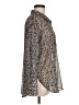 Mystree 100% Polyester Animal Print Silver Long Sleeve Blouse Size M - photo 4