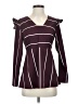 True Destiny 100% Polyester Burgundy Long Sleeve Blouse Size S - photo 1