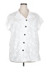 Unbranded Stars White Short Sleeve Blouse Size 2X - photo 1