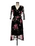 En Focus Studio Floral Black Cocktail Dress Size 6 - photo 1