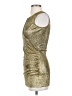 Cache 100% Polyester Metallic Gold Cocktail Dress Size XS - photo 5