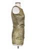 Cache 100% Polyester Metallic Gold Cocktail Dress Size XS - photo 4