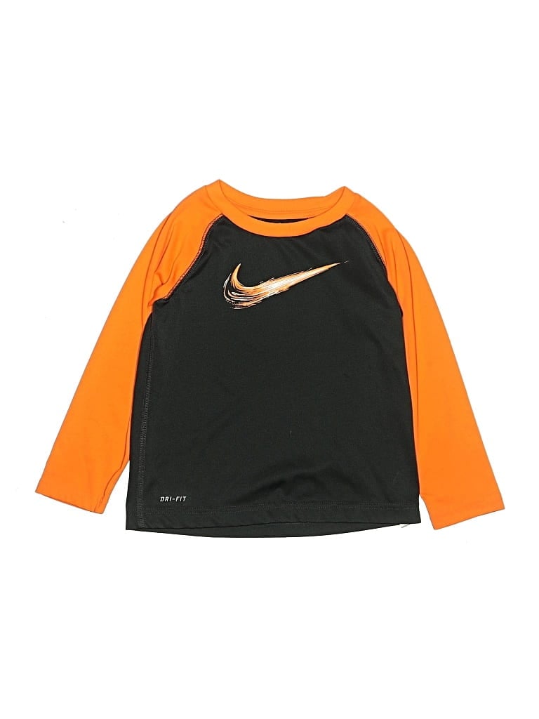 Pre-owned Nike Kids' 3/4 Sleeve T-shirt In Orange