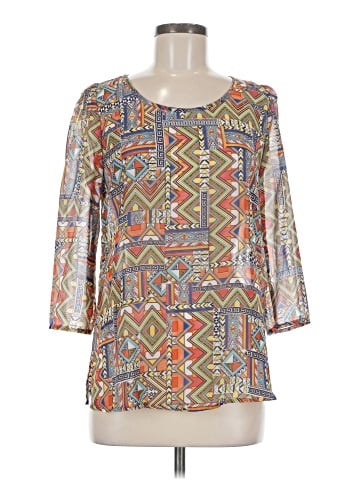 Pink Owl 3/4 Sleeve Blouse (view 1)