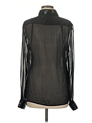 MY TRIBE Long Sleeve Silk Top (view 2)