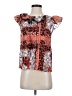 Odille Orange Short Sleeve Blouse Size 0 - photo 1