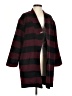 Erin Kleinberg 100% Polyester Stripes Burgundy Coat Size 2 - photo 1