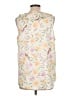Cabernet 100% Polyester Floral Ivory Sleeveless Blouse Size L - photo 2