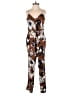 Leith Animal Print Brown Jumpsuit Size XS - photo 1