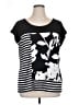 Avenue Floral Black Short Sleeve T-Shirt Size 14 - photo 1