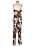 Leith Animal Print Brown Jumpsuit Size XS - photo 2