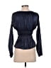 Line & Dot 100% Polyester Blue Long Sleeve Blouse Size XS - photo 2