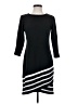 MSK Stripes Black Casual Dress Size S - photo 1