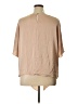 Bar III 100% Polyester Tan Short Sleeve Blouse Size XL - photo 2
