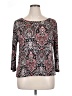 Brittany Black Black 3/4 Sleeve Top Size 1X - photo 1