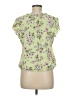 Rose + Olive 100% Rayon Green Short Sleeve Blouse Size M - photo 2