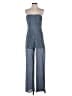 Wild Fable 100% Polyester Tweed Blue Jumpsuit Size M - photo 1