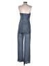 Wild Fable 100% Polyester Tweed Blue Jumpsuit Size M - photo 2