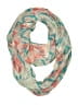 Unbranded 100% Polyester Floral Teal White Scarf One size - photo 1