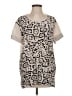 ALLSAINTS 100% Silk Gray Short Sleeve Silk Top Size 4 - photo 1
