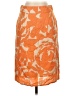 J.Crew 100% Linen Print Orange Formal Skirt Size 0 - photo 1