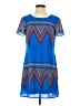 Jodi Kristopher 100% Polyester Graphic Blue Casual Dress Size S - photo 1