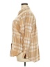 Gap 100% Cotton Plaid Tan 3/4 Sleeve Button-Down Shirt Size XXL - photo 5