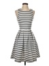 Unbranded Stripes Gray Casual Dress Size XS - photo 1