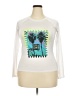 Tek Gear 100% Polyester Graphic White Long Sleeve Top Size XXL - photo 1