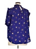 Lipslide 100% Polyester Stars Blue 3/4 Sleeve Blouse Size XL - photo 2