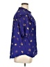 Lipslide 100% Polyester Stars Blue 3/4 Sleeve Blouse Size XL - photo 4
