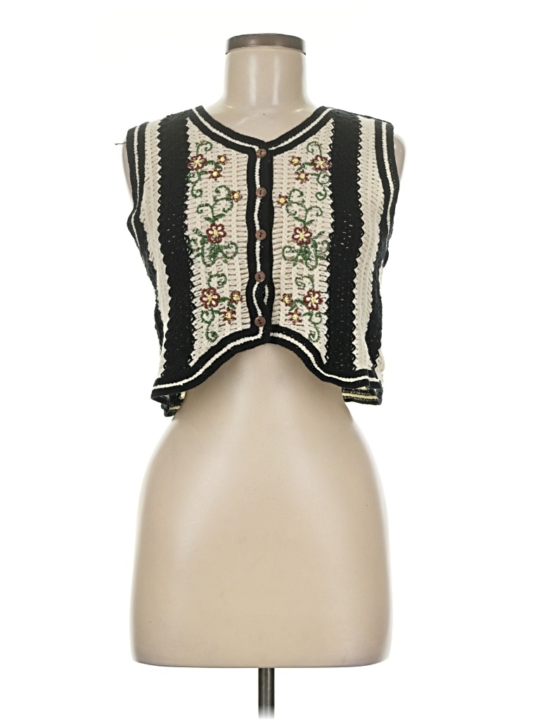 Pre-owned Shein Sweater Vest In Black