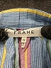 FRAME 100% Linen Blue 3/4 Sleeve Blouse Size XS - photo 7