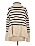 Gap 100% Cotton Stripes Ivory Turtleneck Sweater Size S - photo 2