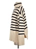 Gap 100% Cotton Stripes Ivory Turtleneck Sweater Size S - photo 5