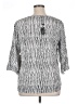 Ethyl 100% Viscose Stripes Silver 3/4 Sleeve Blouse Size XL - photo 2