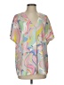 Crosby 100% Polyester Pink Short Sleeve Blouse Size S - photo 1