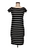 Mark Edwards Stripes Black Casual Dress Size M - photo 1