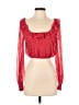 Lovers + Friends 100% Polyester Red Long Sleeve Blouse Size S - photo 1